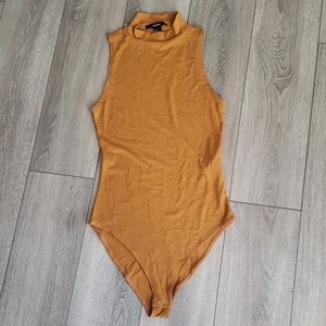 New F21 Mustard Bodysuit
